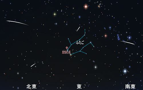 ふたご座流星群拡大